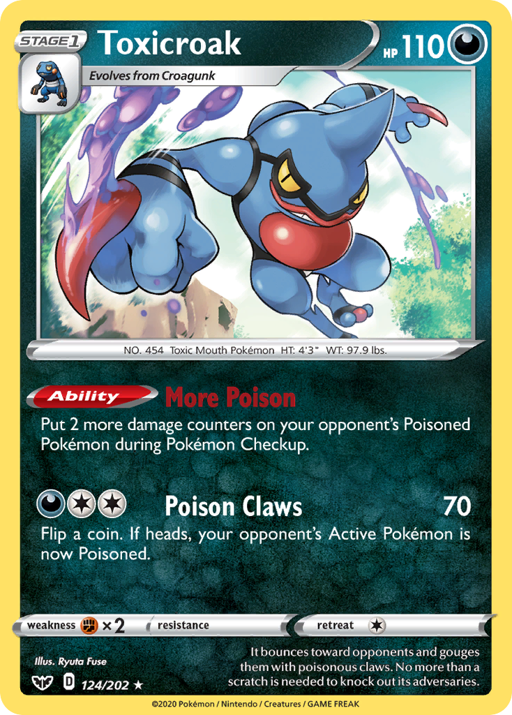 Toxicroak (124/202) [Sword & Shield: Base Set] | Card Citadel