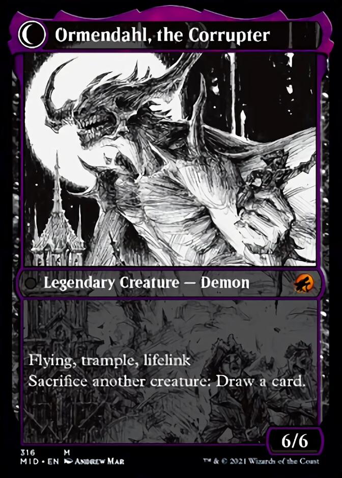 Jerren, Corrupted Bishop // Ormendahl, the Corrupted (Showcase Eternal Night) [Innistrad: Midnight Hunt] | Card Citadel