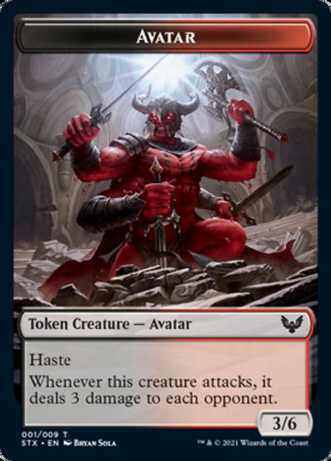 Fractal // Avatar Double-Sided Token [Strixhaven: School of Mages Tokens] | Card Citadel