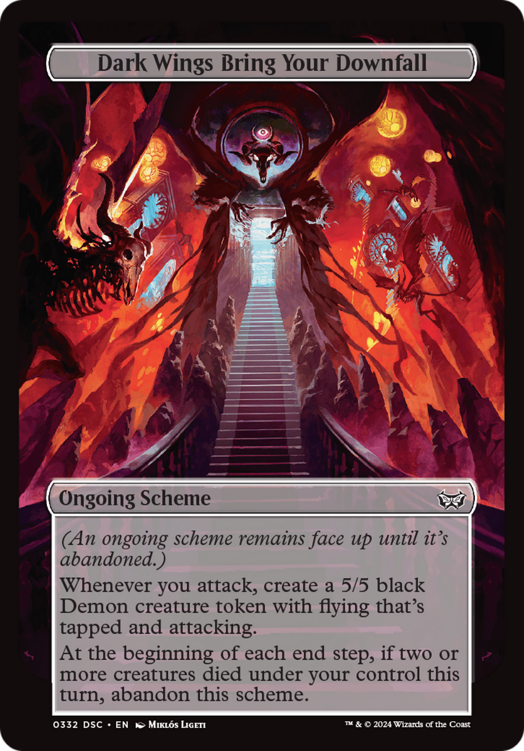 Dark Wings Bring Your Downfall (Full Art) [Duskmourn: Archenemy] | Card Citadel