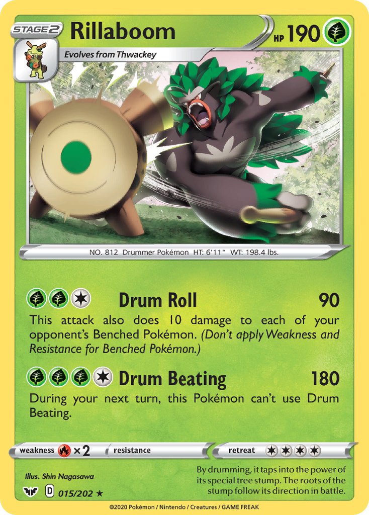 Rillaboom (015/202) (Cracked Ice Holo) (Theme Deck Exclusive) [Sword & Shield: Base Set] | Card Citadel