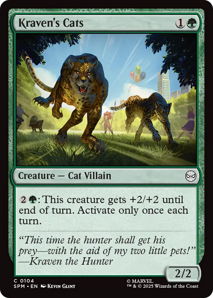 Kraven's Cats [Marvel's Spider-Man] | Card Citadel