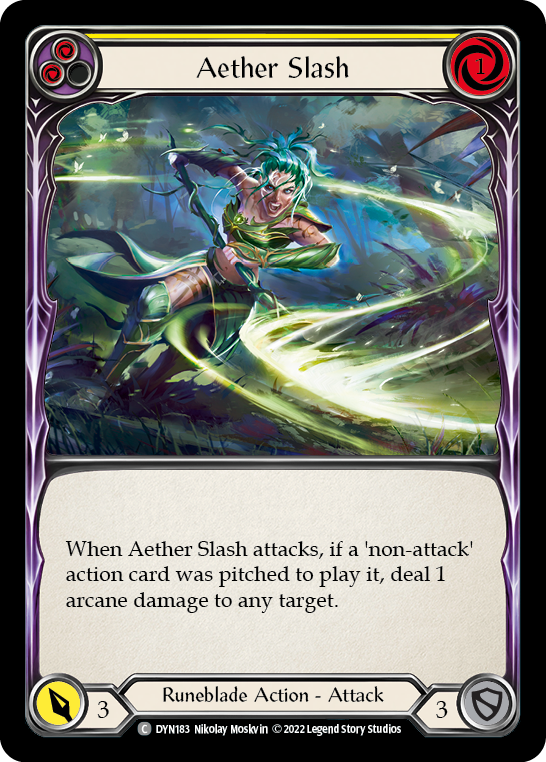 Aether Slash (Yellow) [DYN183] (Dynasty) | Card Citadel