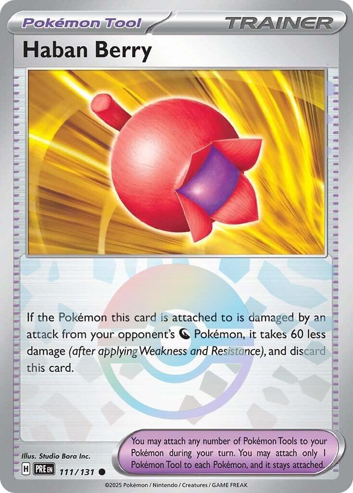 Haban Berry (111/131) (Poke Ball Pattern) [Scarlet & Violet: Prismatic Evolutions] | Card Citadel