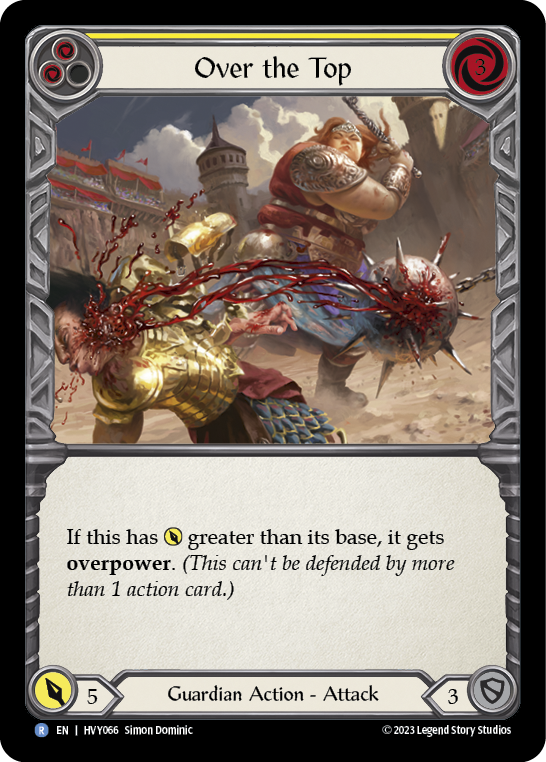Over the Top (Yellow) [HVY066] (Heavy Hitters) | Card Citadel