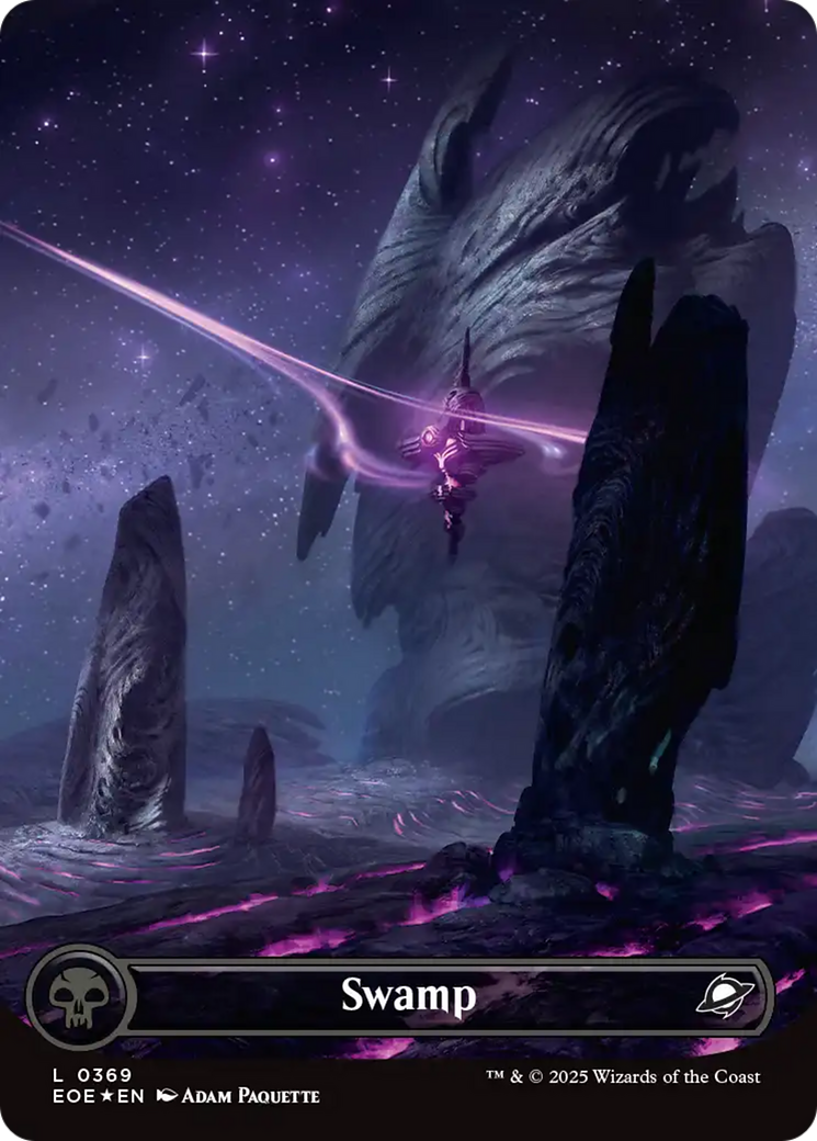 Swamp (0369) (Borderless) (Galaxy Foil) [Edge of Eternities] | Card Citadel