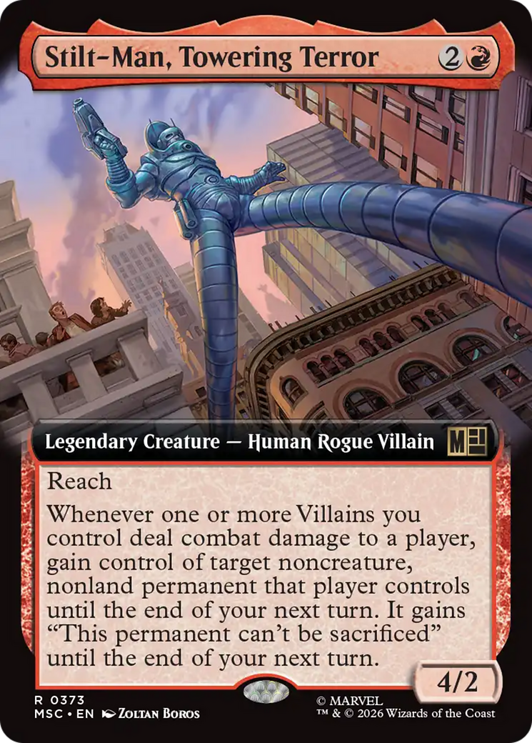 Stilt-Man, Towering Terror (Extended Art) [Marvel Super Heroes Commander] | Card Citadel