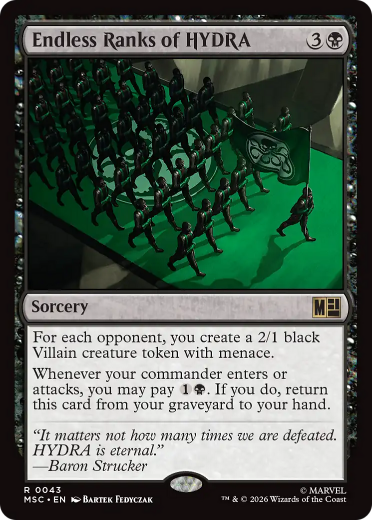 Endless Ranks of HYDRA (Surge Foil) [Marvel Super Heroes Commander] | Card Citadel