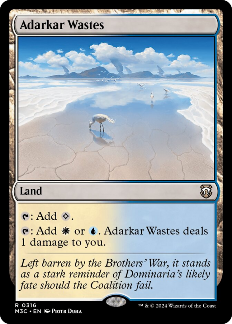 Adarkar Wastes (Ripple Foil) [Modern Horizons 3 Commander] | Card Citadel