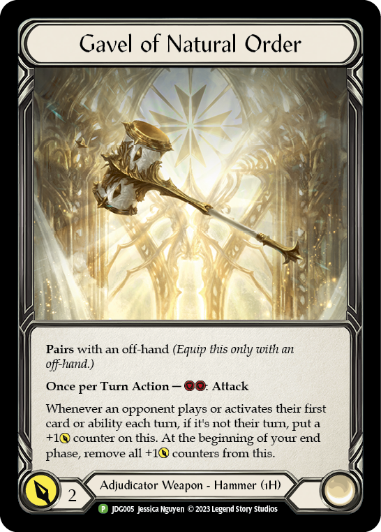 Gavel of Natural Order [JDG005] (Promo)  Cold Foil | Card Citadel