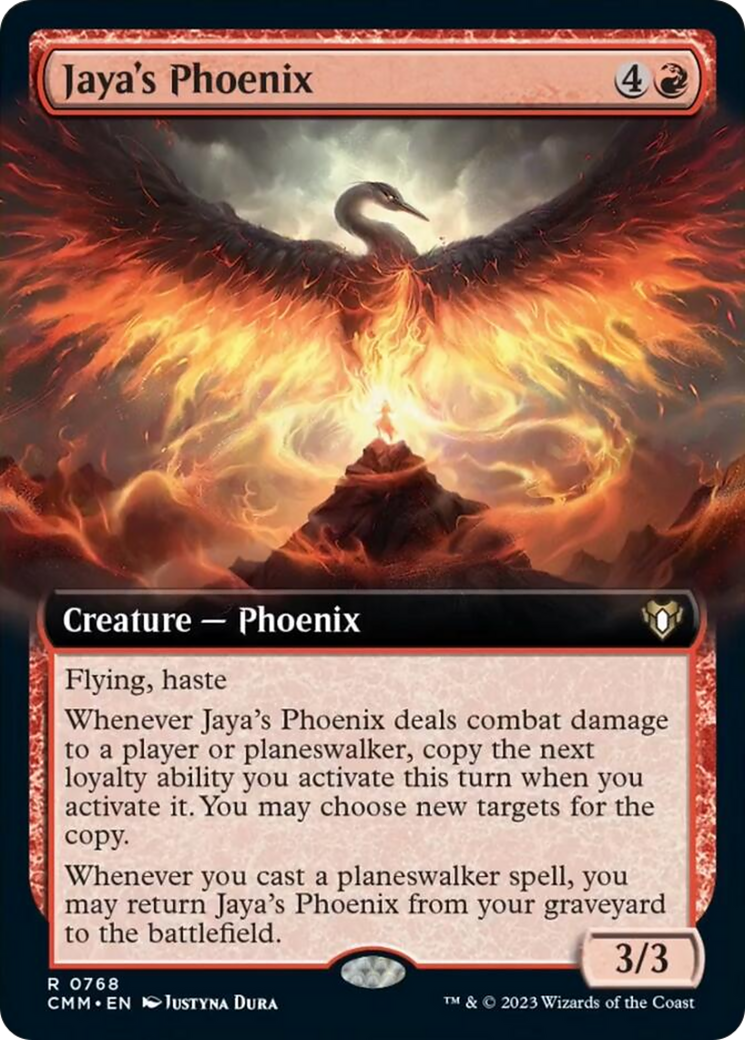 Jaya's Phoenix (Extended Art) [Commander Masters] | Card Citadel