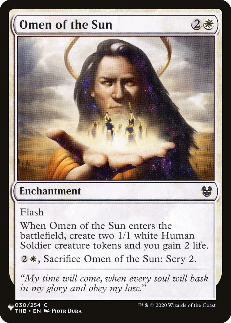 Omen of the Sun [The List Reprints] | Card Citadel