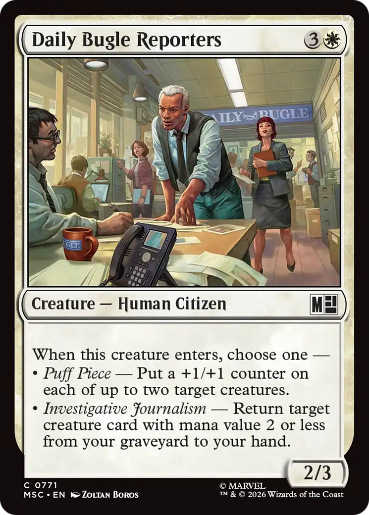 Daily Bugle Reporters [Marvel Super Heroes Commander] | Card Citadel