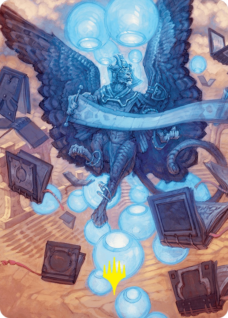 Sphinx of Forgotten Lore Art Card (33/54) (Gold-Stamped Signature) [Foundations Art Series] | Card Citadel