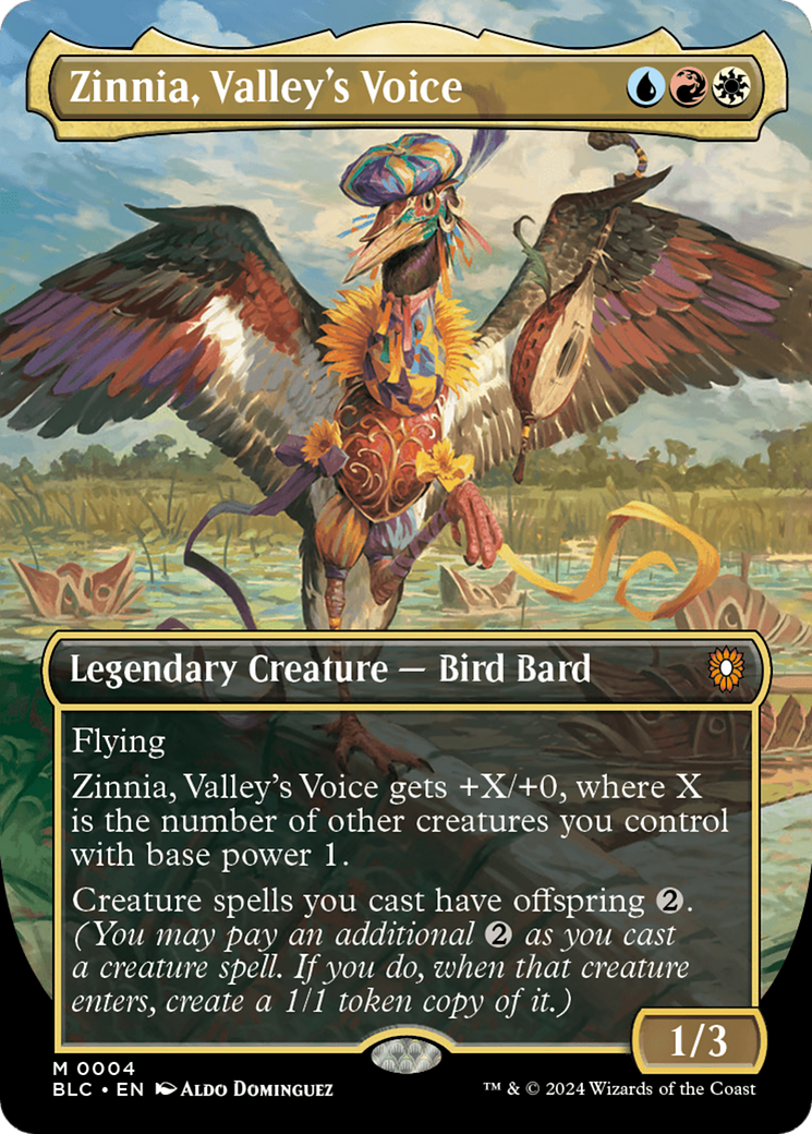 Zinnia, Valley's Voice (Borderless) [Bloomburrow Commander] | Card Citadel