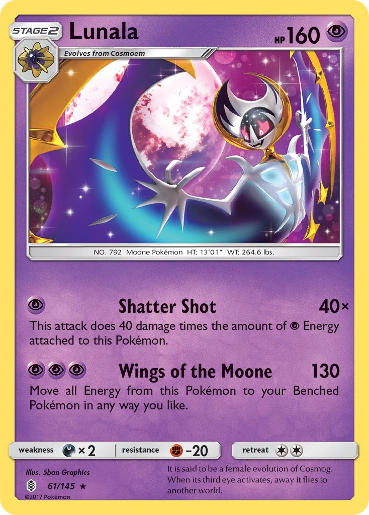 Lunala (61/145) (Theme Deck Exclusive) [Sun & Moon: Guardians Rising] | Card Citadel