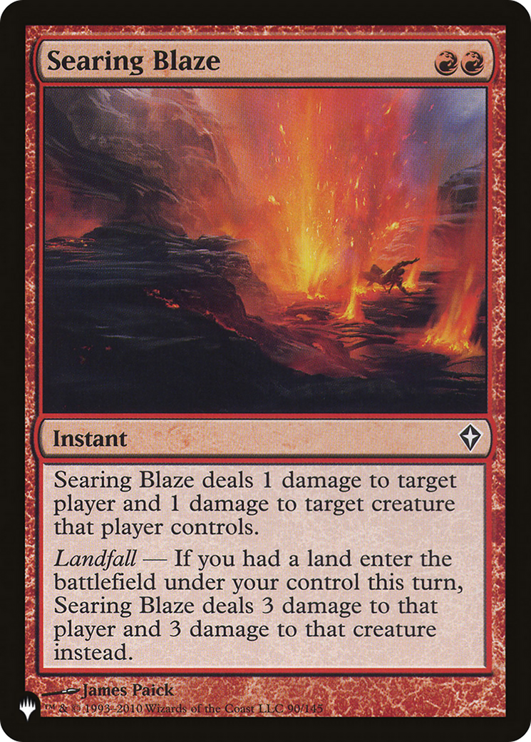 Searing Blaze [The List Reprints] | Card Citadel