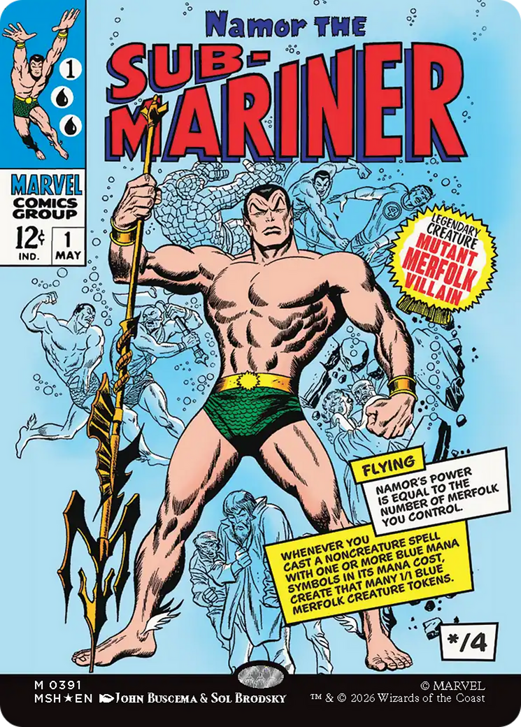 Namor The Sub-Mariner (Borderless) [Marvel Super Heroes] | Card Citadel