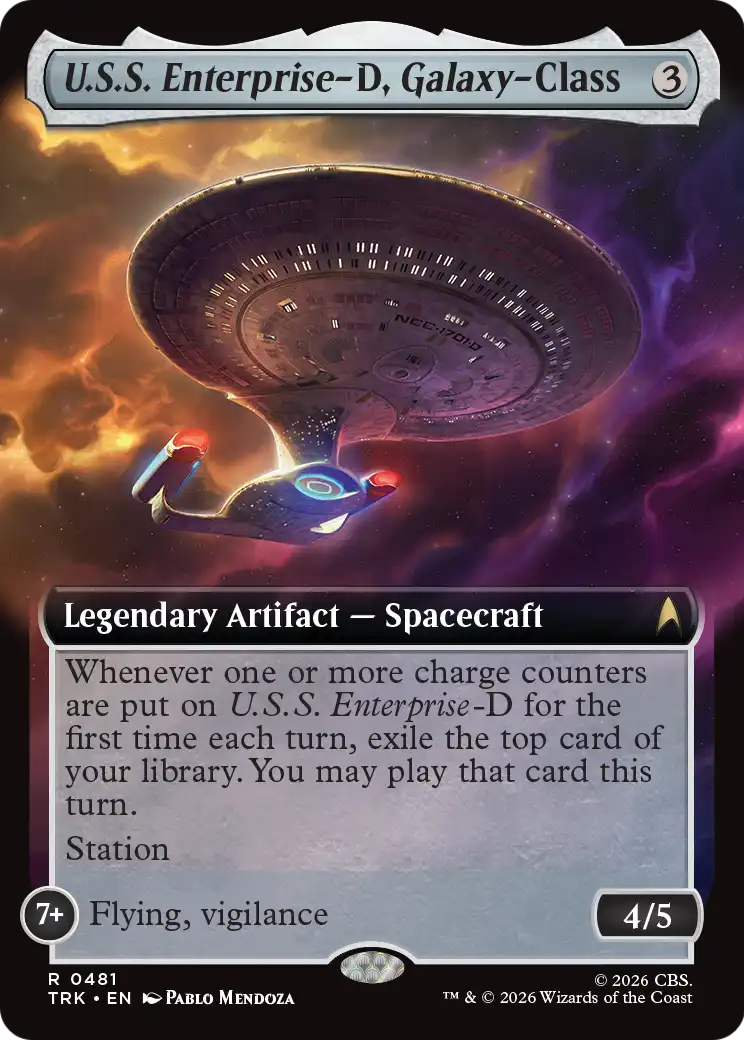 U.S.S. Enterprise-D, Galaxy-Class (Extended Art) [Star Trek] | Card Citadel