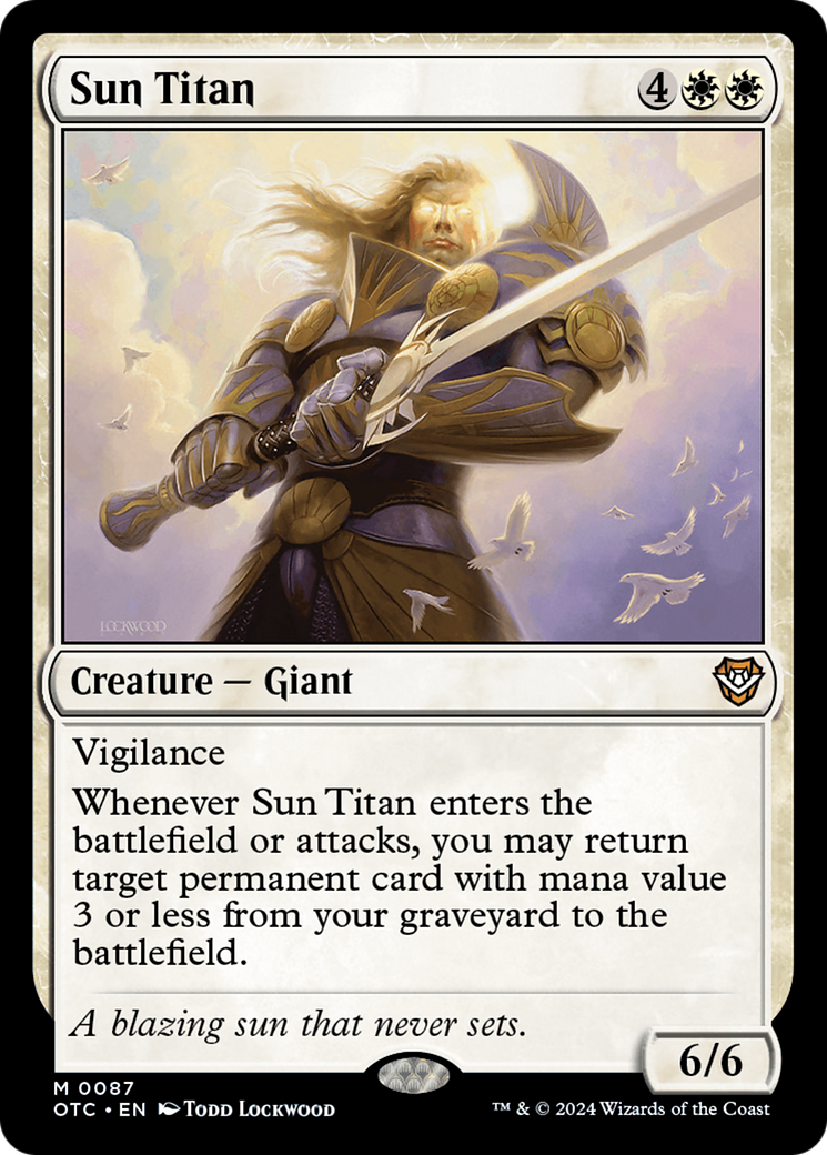 Sun Titan [Outlaws of Thunder Junction Commander] | Card Citadel