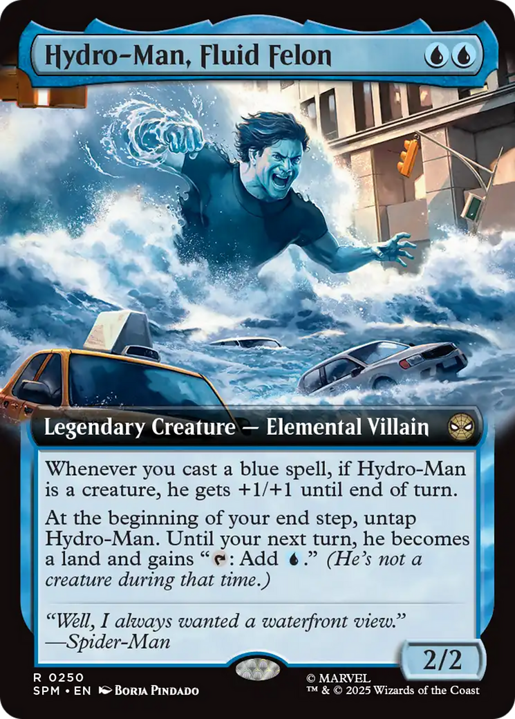 Hydro-Man, Fluid Felon (Extended Art) [Marvel's Spider-Man] | Card Citadel