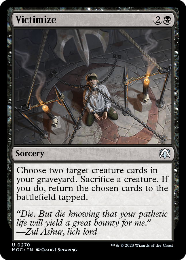Victimize [March of the Machine Commander] | Card Citadel