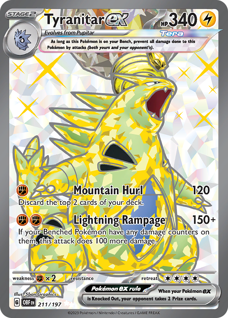 Tyranitar ex (211/197) [Scarlet & Violet: Obsidian Flames] | Card Citadel