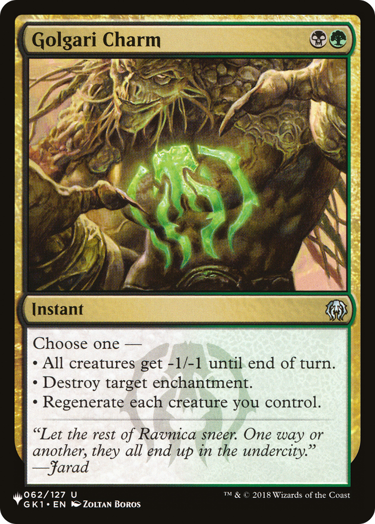 Golgari Charm [The List Reprints] | Card Citadel