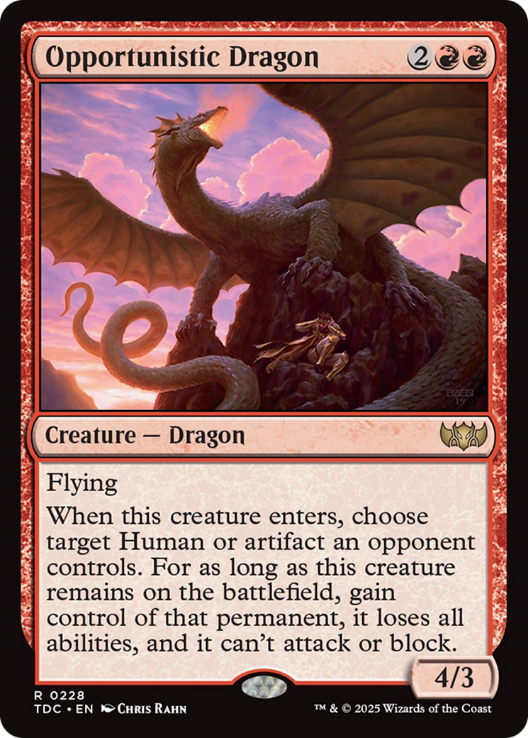 Opportunistic Dragon [Tarkir: Dragonstorm Commander] | Card Citadel