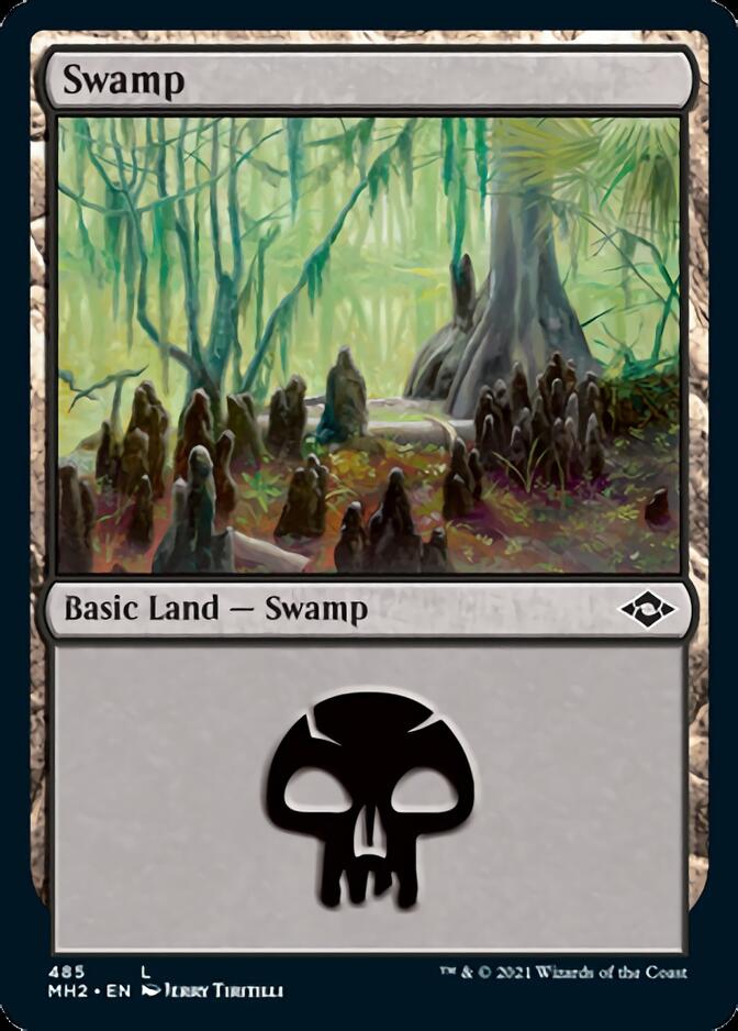 Swamp (485) (Foil Etched) [Modern Horizons 2] | Card Citadel