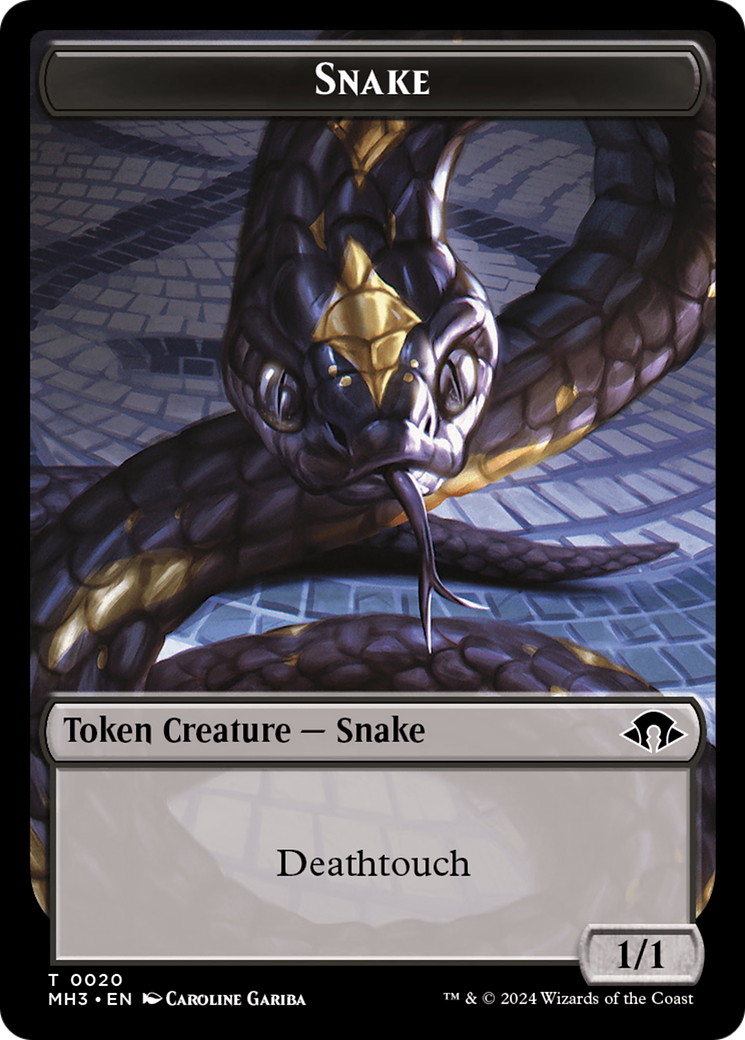 Snake // Energy Reserve Double-Sided Token [Modern Horizons 3 Tokens] | Card Citadel