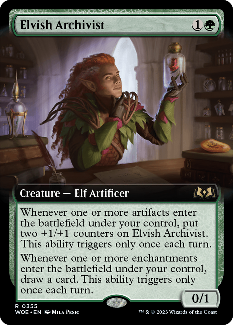 Elvish Archivist (Extended Art) [Wilds of Eldraine] | Card Citadel