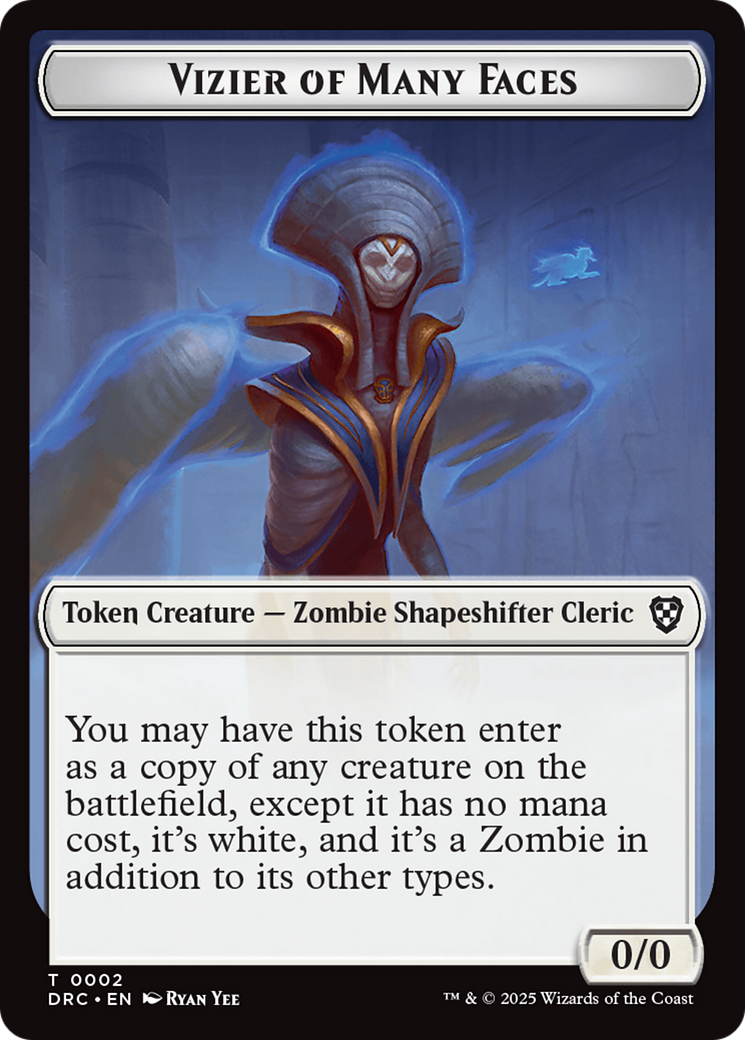 Angel of Sanctions // Vizier of Many Faces Double-Sided Token [Aetherdrift Commander] | Card Citadel