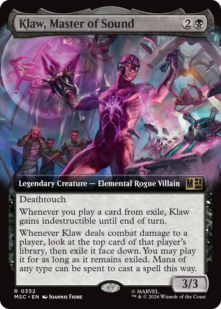 Klaw, Master of Sound (Extended Art) [Marvel Super Heroes Commander] | Card Citadel