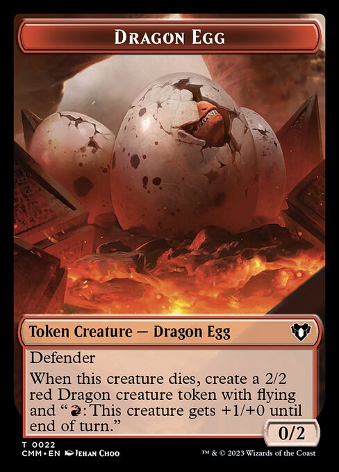 Eldrazi Spawn // Dragon Egg Double-Sided Token [Commander Masters Tokens] | Card Citadel
