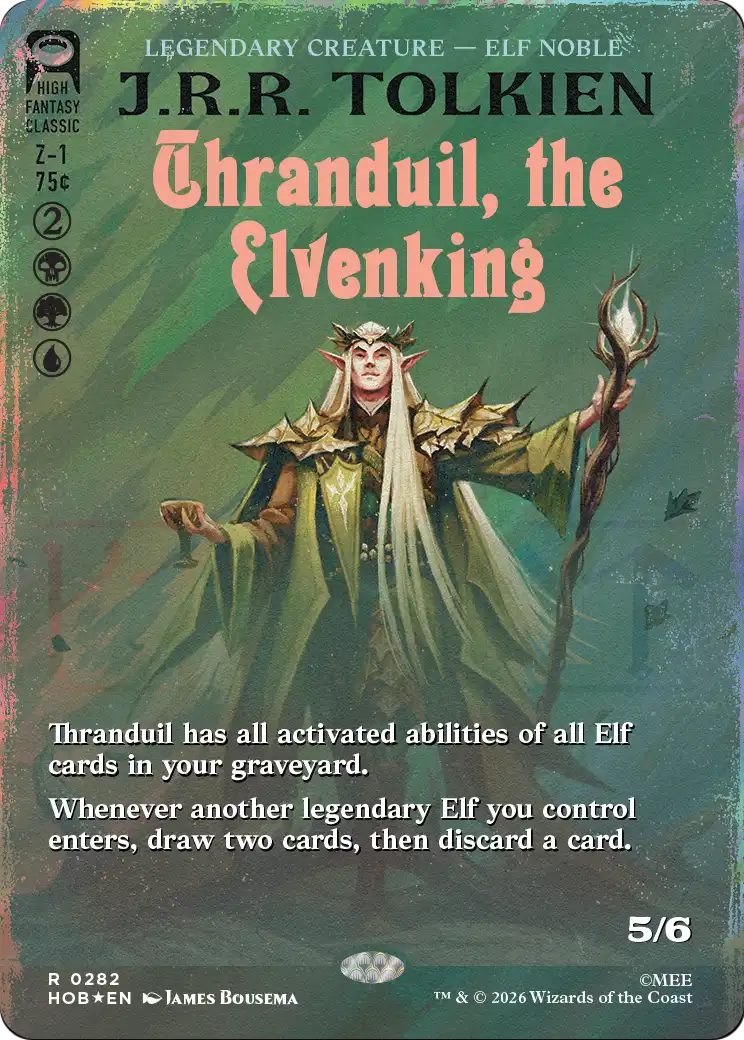 Thranduil, the Elvenking (Borderless) (Surge Foil) [The Hobbit] | Card Citadel