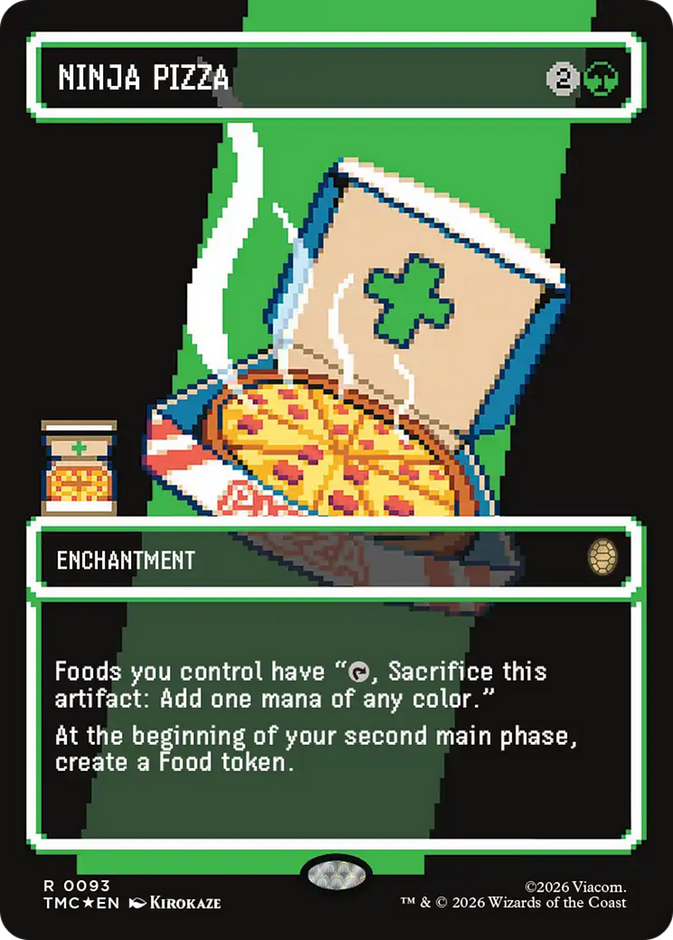 Ninja Pizza (Borderless) (Surge Foil) [Teenage Mutant Ninja Turtles Commander] | Card Citadel