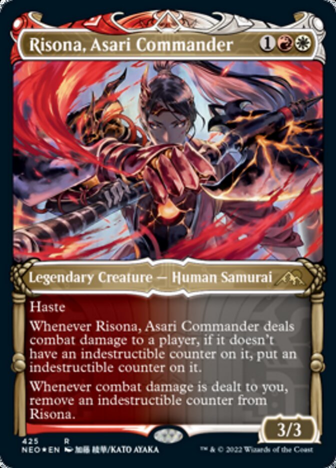 Risona, Asari Commander (Showcase) (Foil Etched) [Kamigawa: Neon Dynasty] | Card Citadel