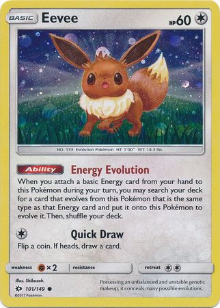 Eevee (101/149) (Cosmos Holo) [Sun & Moon: Base Set] | Card Citadel