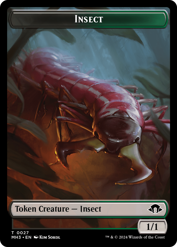 Zombie // Insect (0027) Double-Sided Token [Modern Horizons 3 Tokens] | Card Citadel
