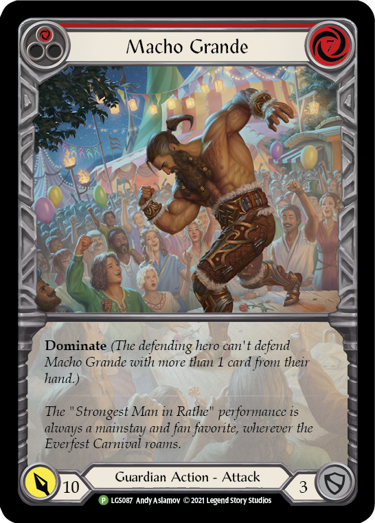 Macho Grande (Red) [LGS087] (Promo)  Rainbow Foil | Card Citadel