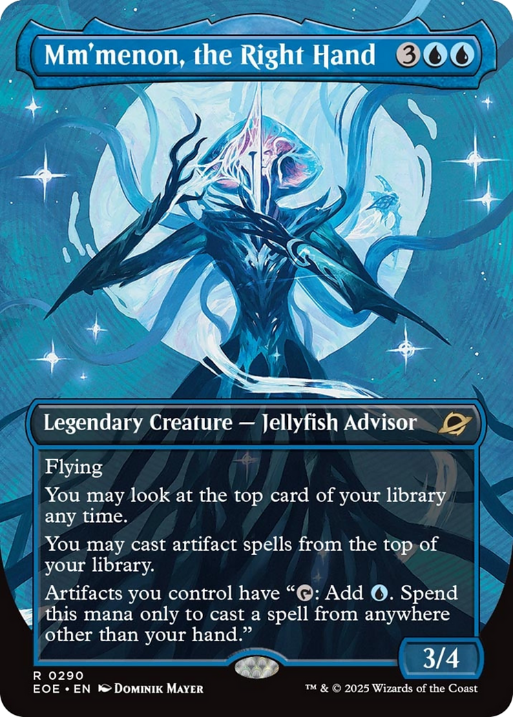 Mm'menon, the Right Hand (Borderless) [Edge of Eternities] | Card Citadel