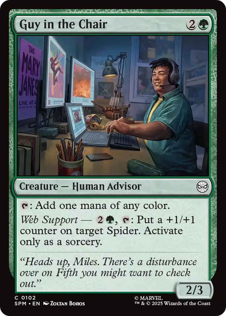 Guy in the Chair [Marvel's Spider-Man] | Card Citadel