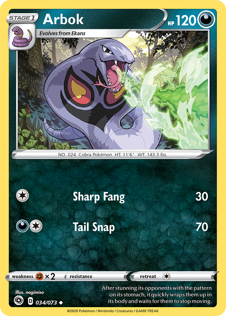 Arbok (034/073) [Sword & Shield: Champion's Path] | Card Citadel