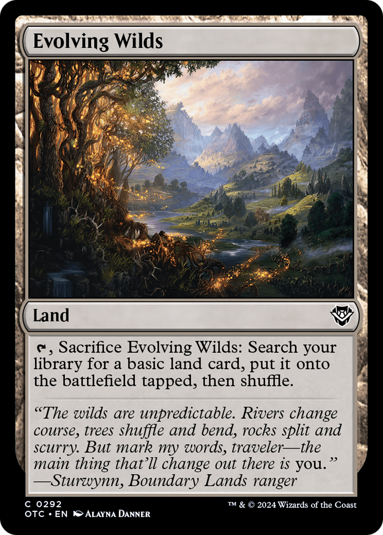 Evolving Wilds [Outlaws of Thunder Junction Commander] | Card Citadel