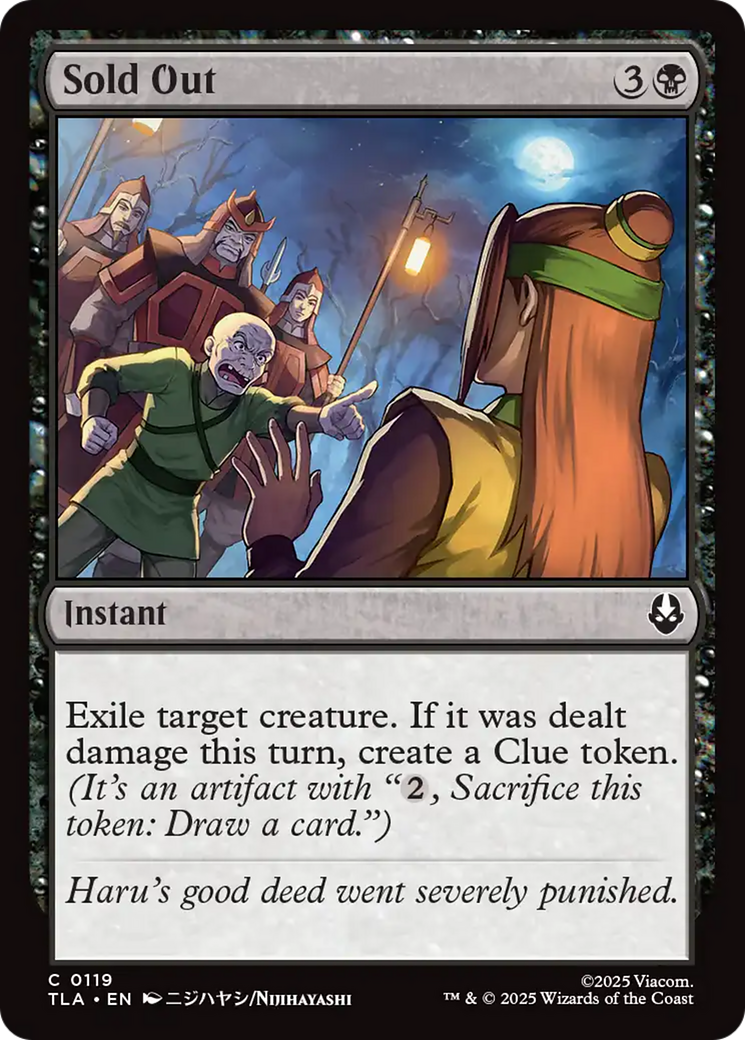 Sold Out [Avatar: The Last Airbender] | Card Citadel