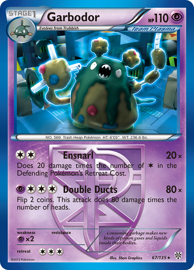 Garbodor (67/135) [Black & White: Plasma Storm] | Card Citadel