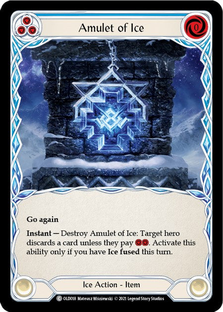 Amulet of Ice (Blue) [OLD018] (Tales of Aria Oldhim Blitz Deck)  1st Edition Normal | Card Citadel