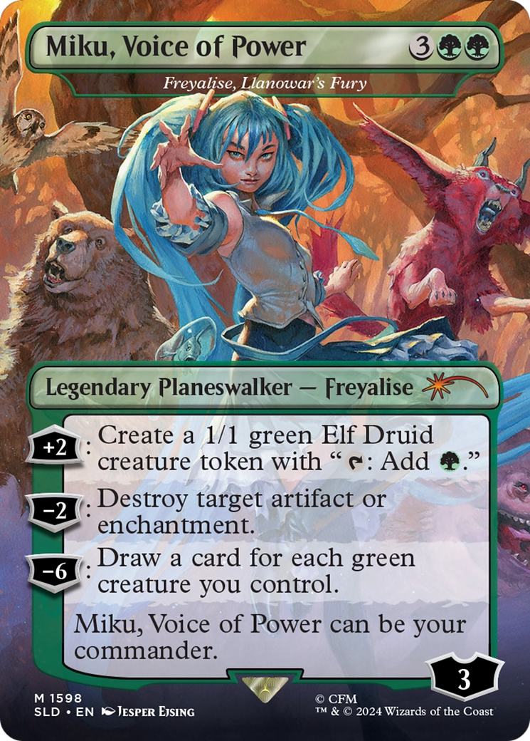 Miku, Voice of Power - Freyalise, Llanowar's Fury [Secret Lair Drop Series] | Card Citadel