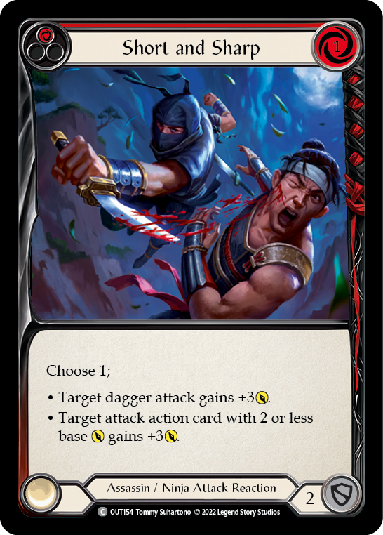 Short and Sharp (Red) [OUT154] (Outsiders)  Rainbow Foil | Card Citadel